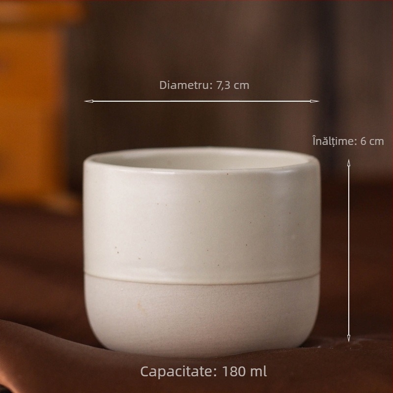 Ceașcă de espresso din gresie din Orientul Mijlociu, ceașcă de kung fu din ceramică colorată, ceașcă de ceai maestru cu detectare FCM, poate fi trimisă în numele