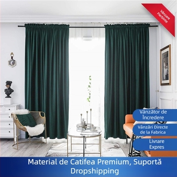 Furnizare directă din fabrică, comerț electronic transfrontalier, Amazon, perdea de catifea simplă, culoare solidă, pentru living, dormitor, balcon