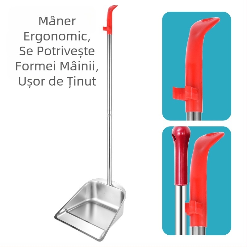 Nou din oțel inoxidabil făraș îngroșat găleată de gunoi de uz casnic curățare în aer liber găleată gunoi lopată instrument de curățare a drumurilor găleată