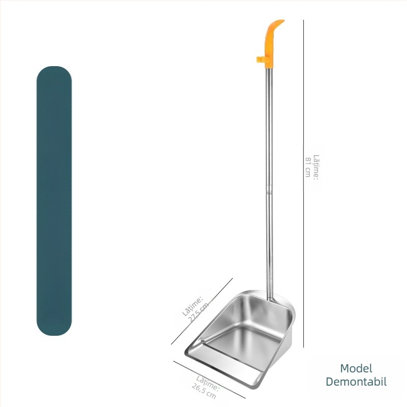 Nou din oțel inoxidabil făraș îngroșat găleată de gunoi de uz casnic curățare în aer liber găleată gunoi lopată instrument de curățare a drumurilor găleată