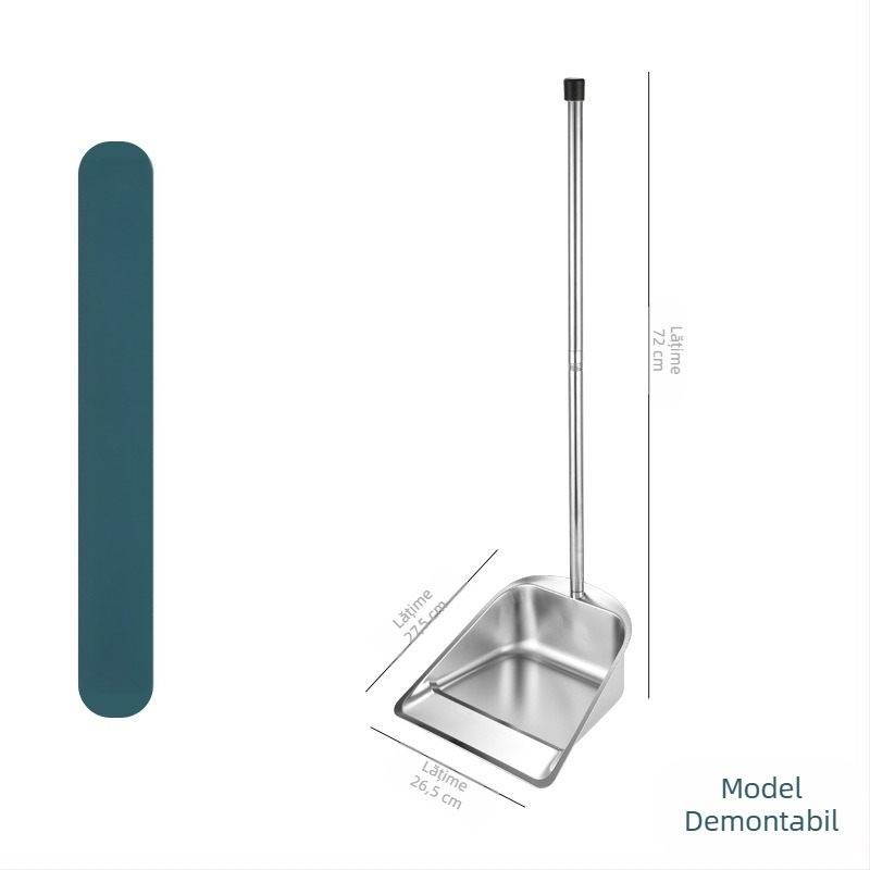 Nou din oțel inoxidabil făraș îngroșat găleată de gunoi de uz casnic curățare în aer liber găleată gunoi lopată instrument de curățare a drumurilor găleată