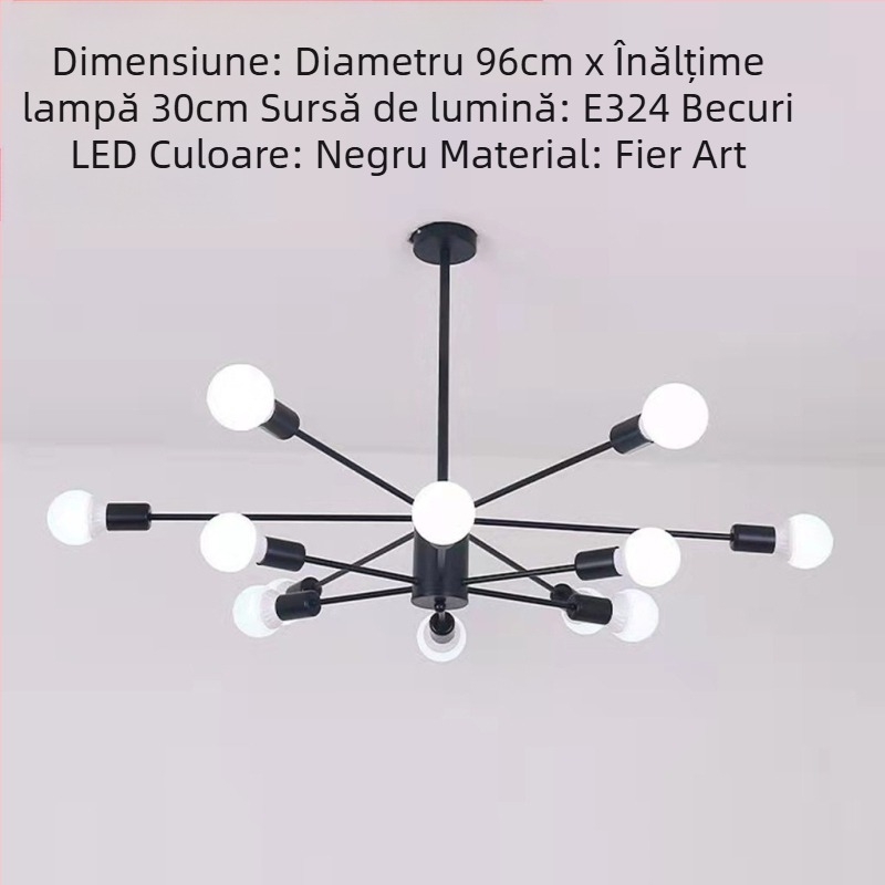 Lampă de tavan nouă, scandinavă modernă, simplă, creativă, caldă, pentru internet, celebră, populară, pentru dormitor matrimonial, bar, culoar, sufragerie, sufragerie