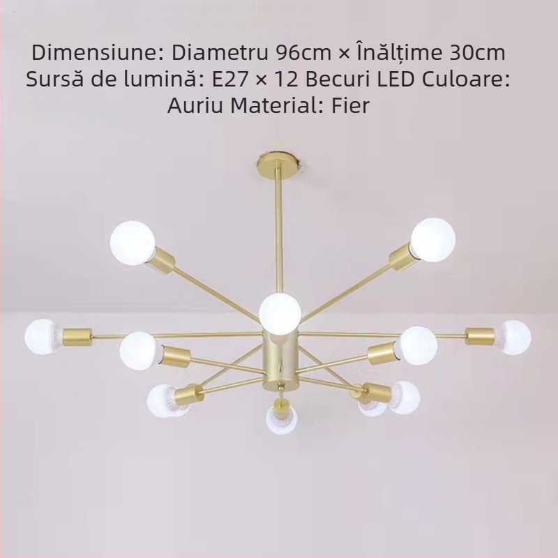 Lampă de tavan nouă, scandinavă modernă, simplă, creativă, caldă, pentru internet, celebră, populară, pentru dormitor matrimonial, bar, culoar, sufragerie, sufragerie