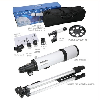 Telescop astronomic transfrontalier profesional pentru observarea stelelor 70500, telescop astronomic pentru spații adânci, rucsac pentru studenți de mare putere, nivel de intrare