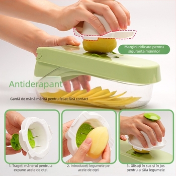 Artefact special transfrontalier pentru tăierea legumelor, răzătoare multifuncțională, feliator de cartofi, tocator de ceapă, mașină de tăiat legume