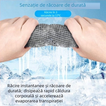 Prosop de sport în formă de U, cu glugă rece, tip turban, pentru sală, plajă, camping, stil, protecție solară, uscare rapidă