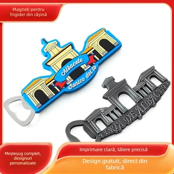 Autocolant magnetic personalizat din silicon 3D pentru deschizător de sticle magnetic moale din PVC cu desene animate, personalizat