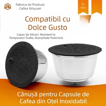 Capsulă de cafea din oțel inoxidabil Duoqu Kusi Grease, accesorii pentru ceașcă de filtru Dolce reciclabilă