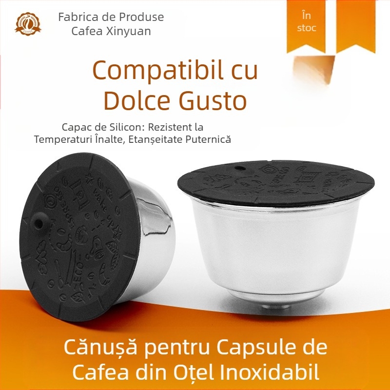 Capsulă de cafea din oțel inoxidabil Duoqu Kusi Grease, accesorii pentru ceașcă de filtru Dolce reciclabilă