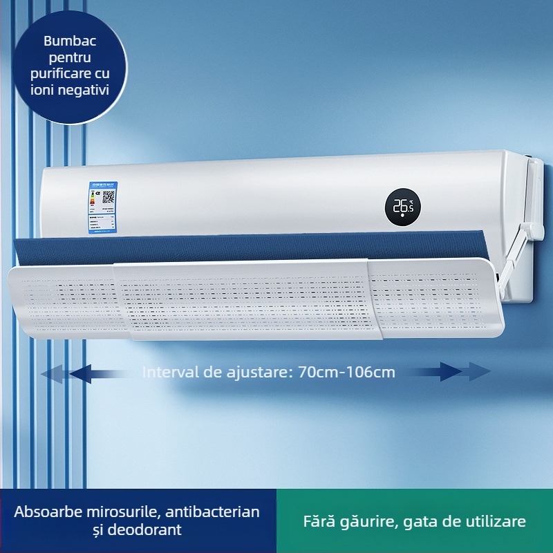 Deflector de vânt retractabil pentru aer condiționat, paravan anti-vânt direct, deflector de vânt pentru aer condiționat, deflector de vânt pentru purificare, en-gros