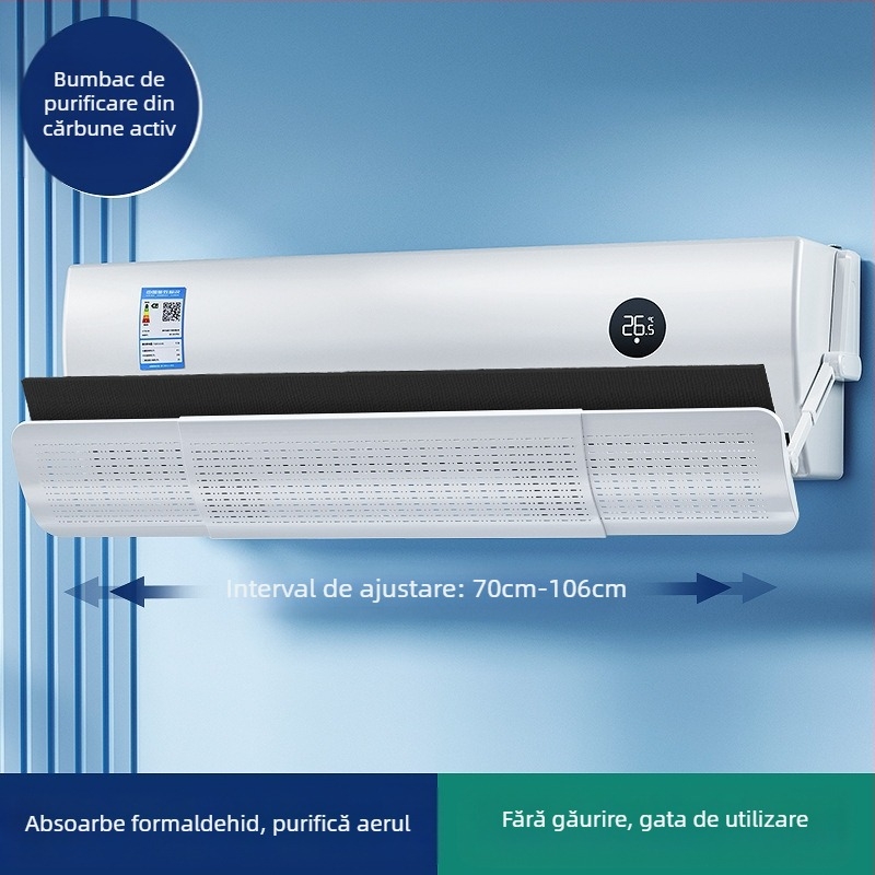 Deflector de vânt retractabil pentru aer condiționat, paravan anti-vânt direct, deflector de vânt pentru aer condiționat, deflector de vânt pentru purificare, en-gros