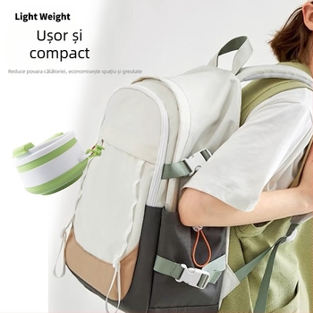 Cana de apă pliabilă din silicon portabil, cană de camping în aer liber, cană de suc, cană de cafea de birou, cană telescopică, cană de apă de gură