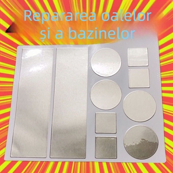 Bandă adezivă pentru ghiveci, folie de aluminiu îngroșată, fund de oală, rezistent la temperaturi ridicate, repararea scurgerilor de bazin din oțel inoxidabil, hârtie de tablă, piele de aluminiu, autoadezivă, gheață