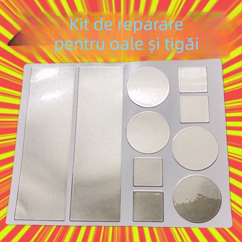 Bandă adezivă pentru ghiveci, folie de aluminiu îngroșată, fund de oală, rezistent la temperaturi ridicate, repararea scurgerilor de bazin din oțel inoxidabil, hârtie de tablă, piele de aluminiu, autoadezivă, gheață