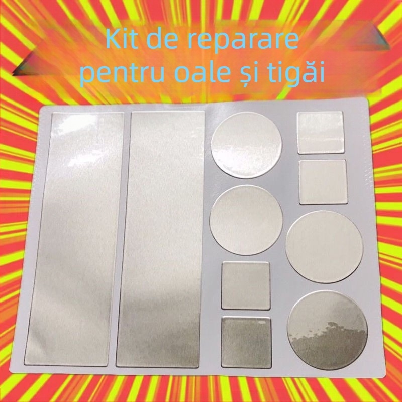 Bandă adezivă pentru ghiveci, folie de aluminiu îngroșată, fund de oală, rezistent la temperaturi ridicate, repararea scurgerilor de bazin din oțel inoxidabil, hârtie de tablă, piele de aluminiu, autoadezivă, gheață