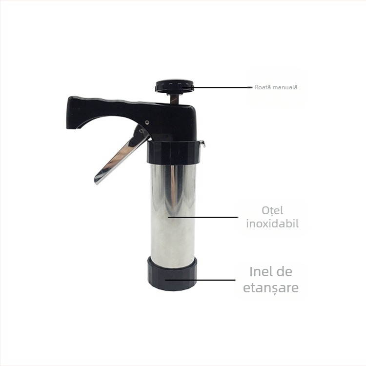Pistol pentru biscuiți și fursecuri, instrument de copt pentru tort, pistol de patiserie DIY, duză pentru tort, mucegai pentru cremă de aluat foietaj, mucegai