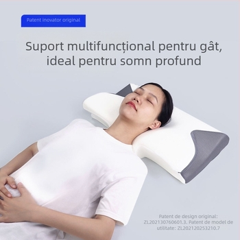 Pernă cu fluture Amazon, pernă cu memorie, cu revenire lentă, presiune zero, pernă pentru gâtul adulților, pernă de hotel, pernă cervicală