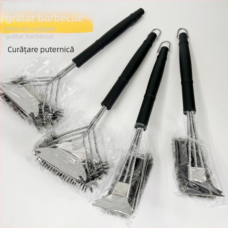 Perie de curățare a grătarului BBQ, perie de sârmă, îndepărtarea murdăriei, perie de curățare a plasei de grătar, instrument de curățare a grătarului cu bile de sârmă