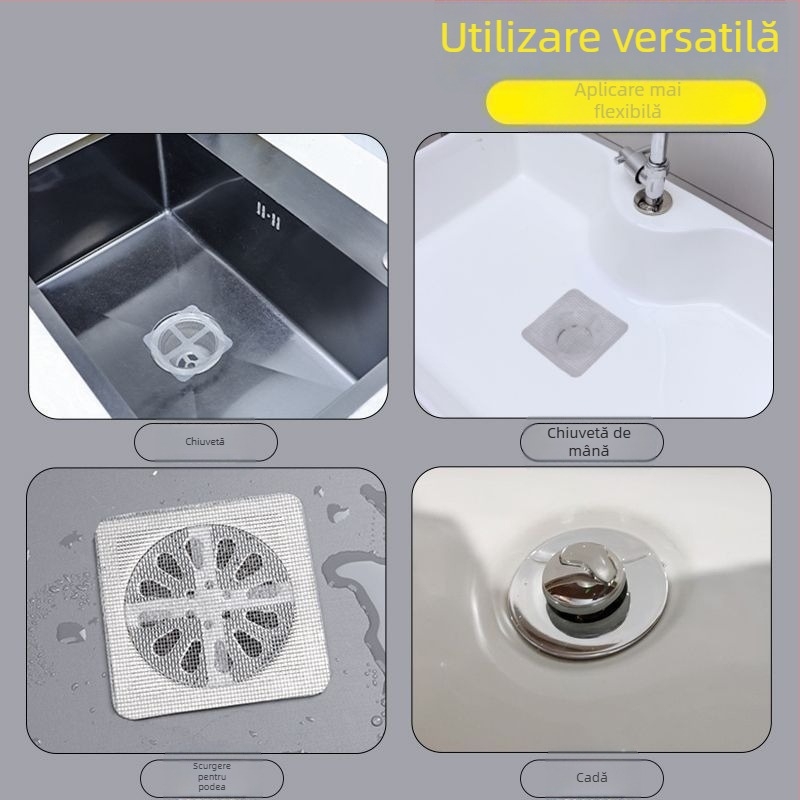 Pastă de sifon pentru podea, de unică folosință, autoadezivă, cu cuvântul câmp, anti-colmatare, rezistentă la insecte, pentru baie, filtru de chiuvetă de bucătărie