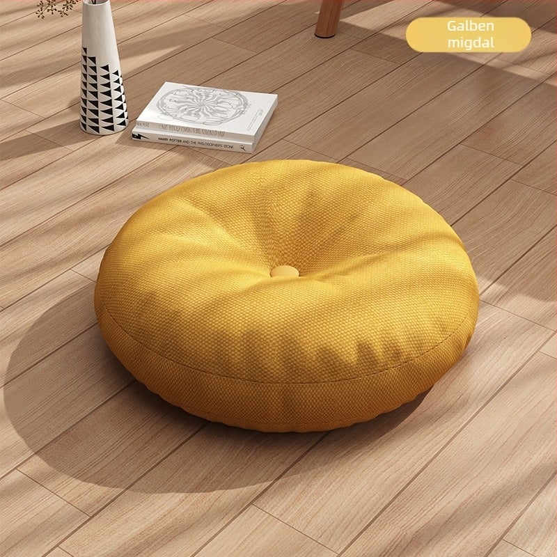 Pernă Futon din in, pernă rotundă îngroșată, material textil, balcon, stil japonez, pernă Tatami, pernă de podea Bay Window Yoga