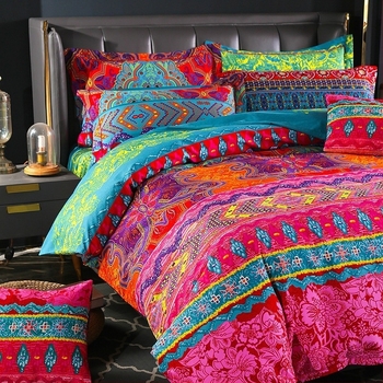 Set de patru piese pentru comerț exterior, stil european și american, cearșaf periat, husă de pilotă, lenjerie de pat exclusivă Amazon, AliExpress