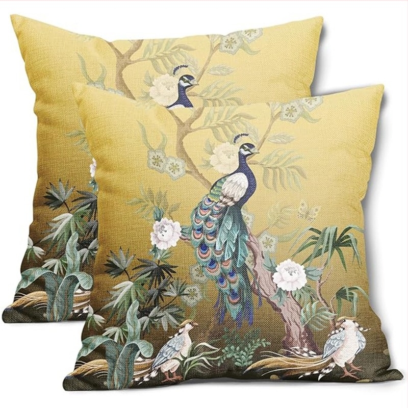 2024 Amazon acuarelă imprimare desene animate unice imprimare serie față de pernă pernă canapea acasă pernă pernă