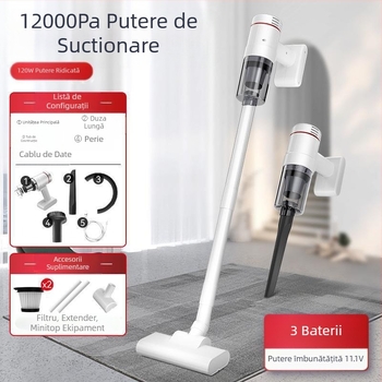 Aspirator wireless auto acasă cu dublă utilizare multifuncțional portabil cu încărcare fără perii motor portabil auto aspirator păr de pisică pentru animale de companie