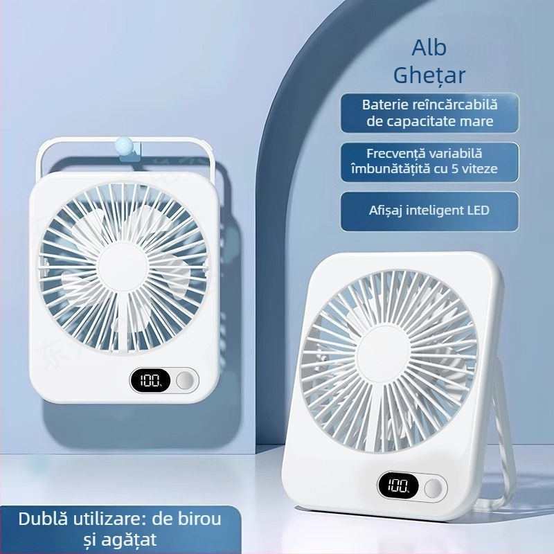 Ventilator de birou silențios pentru birou, ventilator de răcire pentru birou, mic ventilator de birou cu încărcare USB în aer liber, ventilator de birou silențios pentru birou, birou, dormitor, răcire