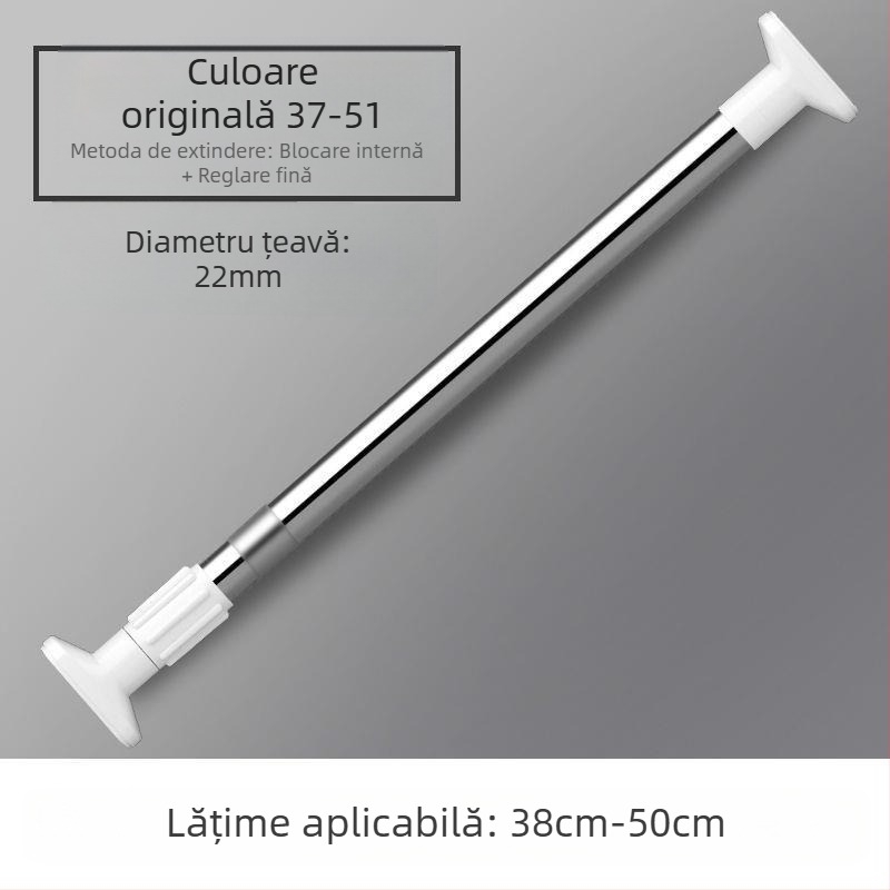 Tijă telescopică pentru agățat haine, tijă de uscare a hainelor, tijă transversală pentru suport de haine, tijă dreaptă contractibilă, tijă telescopică pentru dulap