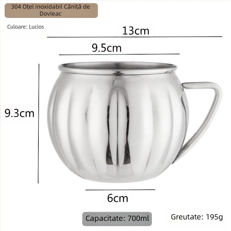 Furnizare transfrontalieră de cană Moscow Mule, cană Moscow Mule, cupă placată cu cupru, formă de punct ciocan, cană de cocktail în formă de gol