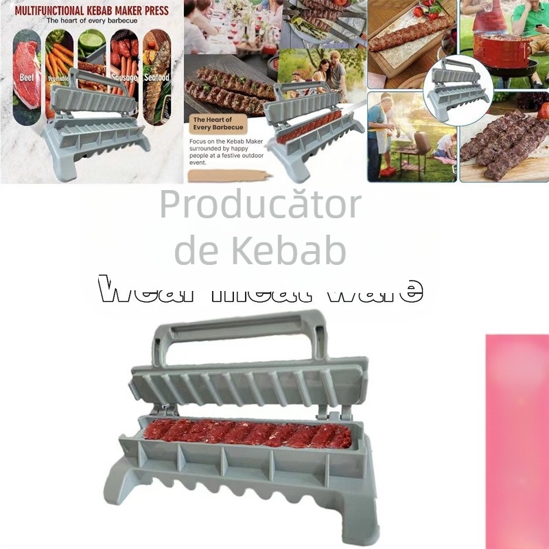 Nou creativ portabil pliabil grătar mucegai frigărui grătar carne frigărui în aer liber grătar practic carne piercing instrument