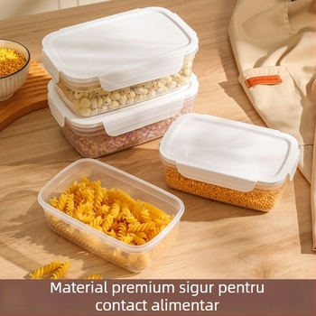 Borcan sigilat certificat Fcm, de calitate alimentară, pentru depozitare, din plastic, pentru cereale, gustări de bucătărie, gheață