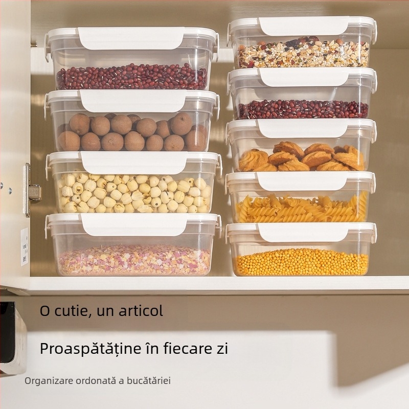 Borcan sigilat certificat Fcm, de calitate alimentară, pentru depozitare, din plastic, pentru cereale, gustări de bucătărie, gheață