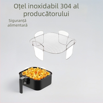 Fabrică 304 pătrat suport de uscare din sârmă din oțel inoxidabil de calitate alimentară, suport de uscare mare pentru friteuză cu aer, grătar en-gros