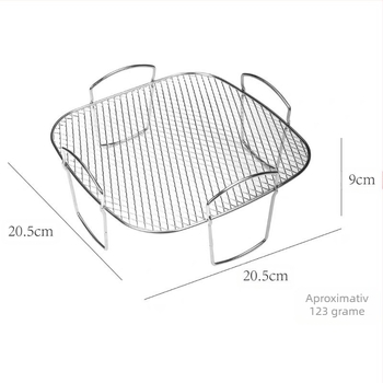 Fabrică 304 pătrat suport de uscare din sârmă din oțel inoxidabil de calitate alimentară, suport de uscare mare pentru friteuză cu aer, grătar en-gros