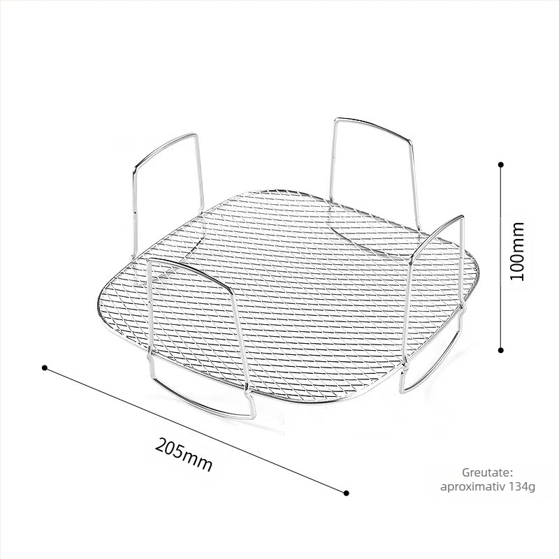 Fabrică 304 pătrat suport de uscare din sârmă din oțel inoxidabil de calitate alimentară, suport de uscare mare pentru friteuză cu aer, grătar en-gros