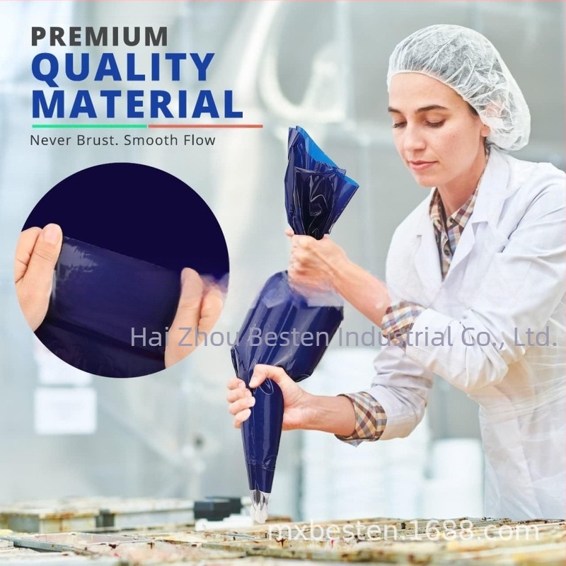 Pungă de patiserie albastră Amazon, 50 de bucăți, 25 * 52 cm, de unică folosință, pentru cremă îngroșată