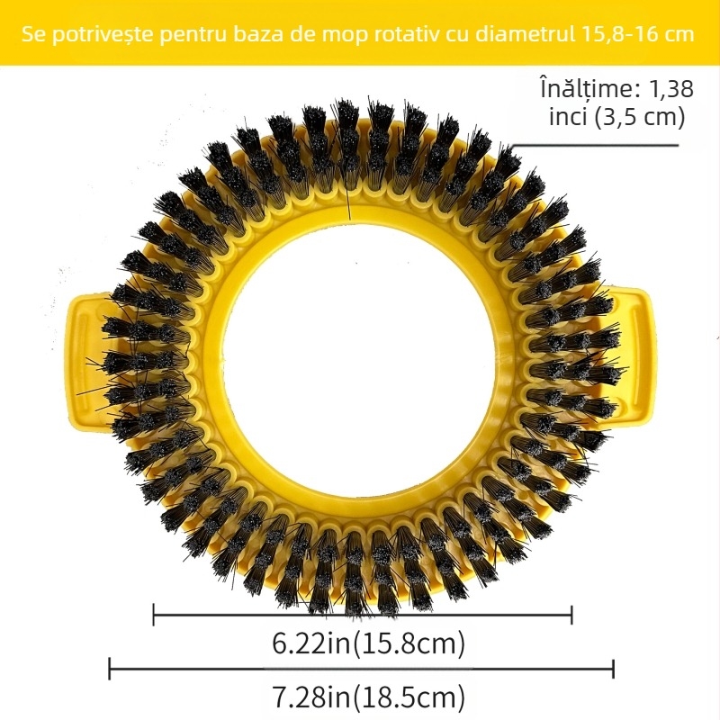 Perie de mop universală rotundă pentru înlocuirea capului de mop, perie de podea de uz casnic, accesorii pentru mop, perie de curățare, cap de mop rotativ