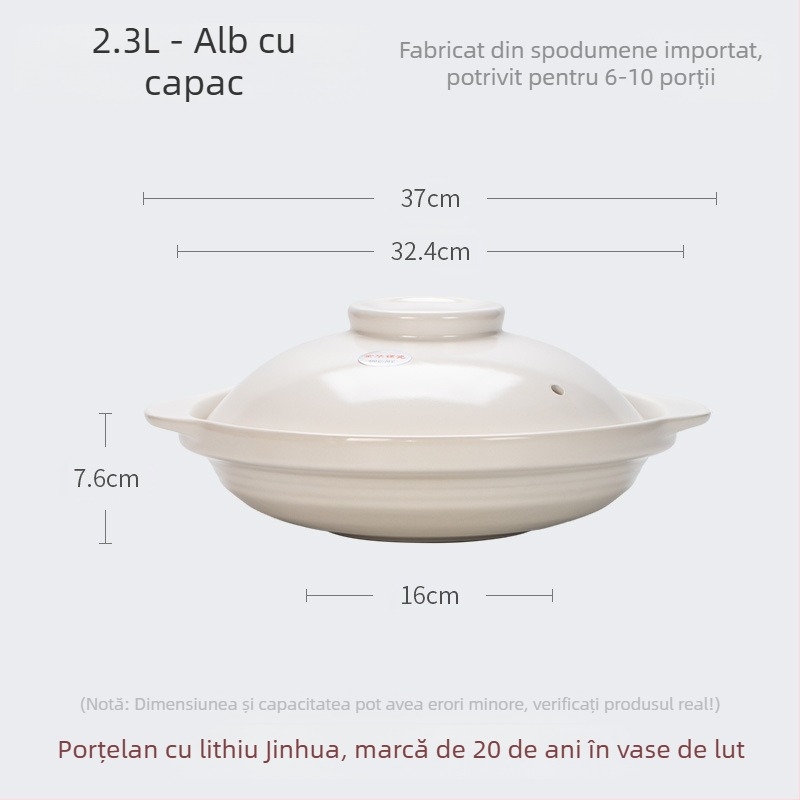 Caserolă mare din ceramică Xyf, cu cap de pește, foarte puțin adâncă, pentru hotel, caserolă comercială cu fund plat, rezistență ridicată