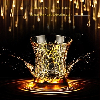 Stil european de lux auriu pictat whisky pahar vin pahar de cristal lucrat manual pahar de vin pahar de bere