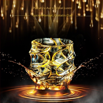 Stil european de lux auriu pictat whisky pahar vin pahar de cristal lucrat manual pahar de vin pahar de bere