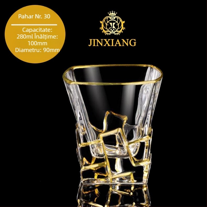 Stil european de lux auriu pictat whisky pahar vin pahar de cristal lucrat manual pahar de vin pahar de bere