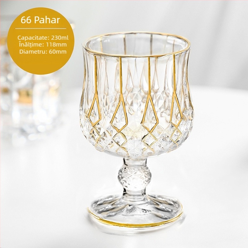 Stil european de lux auriu pictat whisky pahar vin pahar de cristal lucrat manual pahar de vin pahar de bere