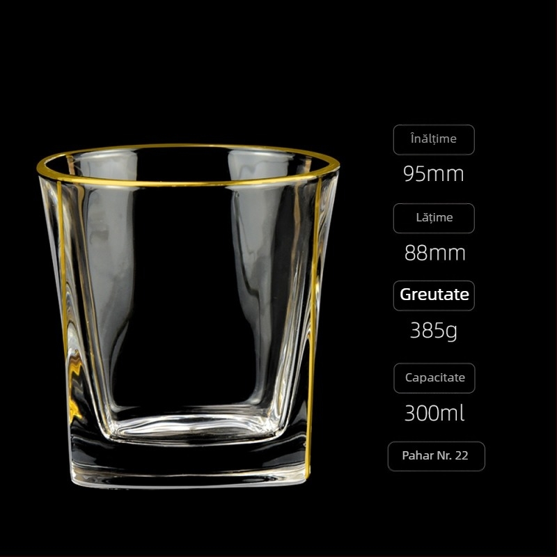 Stil european de lux auriu pictat whisky pahar vin pahar de cristal lucrat manual pahar de vin pahar de bere