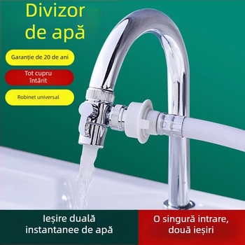 Robinet unu-la-doi conector bucătărie lavoar mașină de spălat țeavă de admisie a apei port de conectare distribuitor de apă poate fi folosit de mii de flori