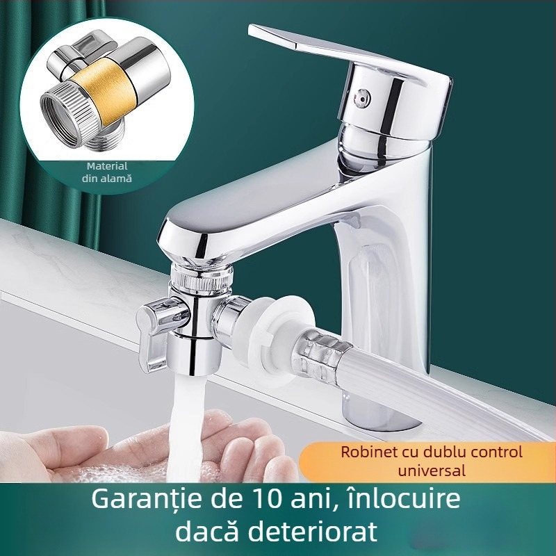 Robinet unu-la-doi conector bucătărie lavoar mașină de spălat țeavă de admisie a apei port de conectare distribuitor de apă poate fi folosit de mii de flori