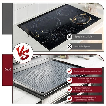 Transfrontalieră multifuncțională silicon aragaz protecție covor mare subacvatic rezervor covor cuptor electric capac superior cuptor electric izolație covor scurgere covor