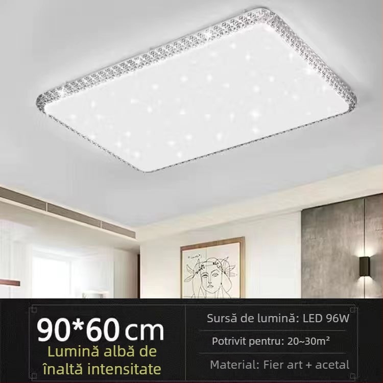 Lampă de tavan LED pentru living, imitație de cristal, lampă de dormitor principal, modernă, simplă, cu lumină atmosferică, lampă principală de hol de lux