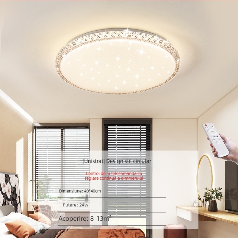 Lampă de tavan LED pentru living, imitație de cristal, lampă de dormitor principal, modernă, simplă, cu lumină atmosferică, lampă principală de hol de lux