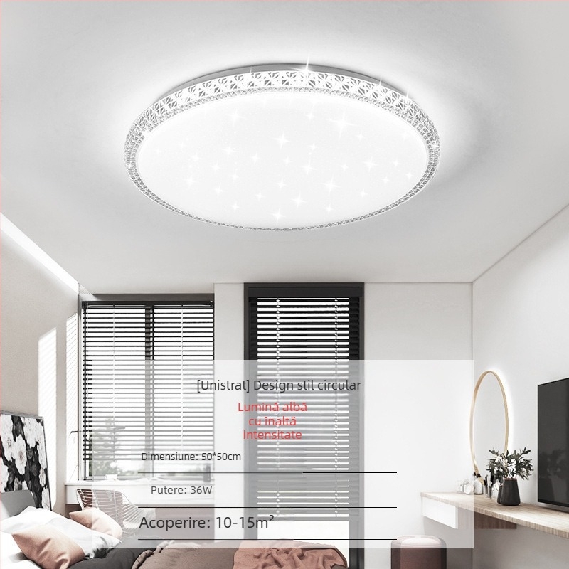 Lampă de tavan LED pentru living, imitație de cristal, lampă de dormitor principal, modernă, simplă, cu lumină atmosferică, lampă principală de hol de lux
